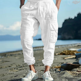 Men Cotton Mid-Rise Loose Fit Trousers