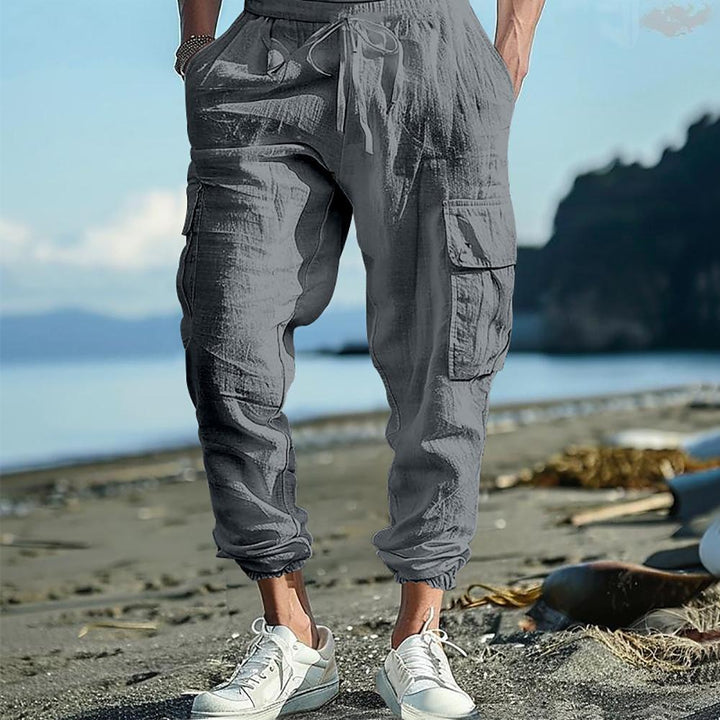 Men Loose Fit Easy Wash Pleated Cotton Trouser
