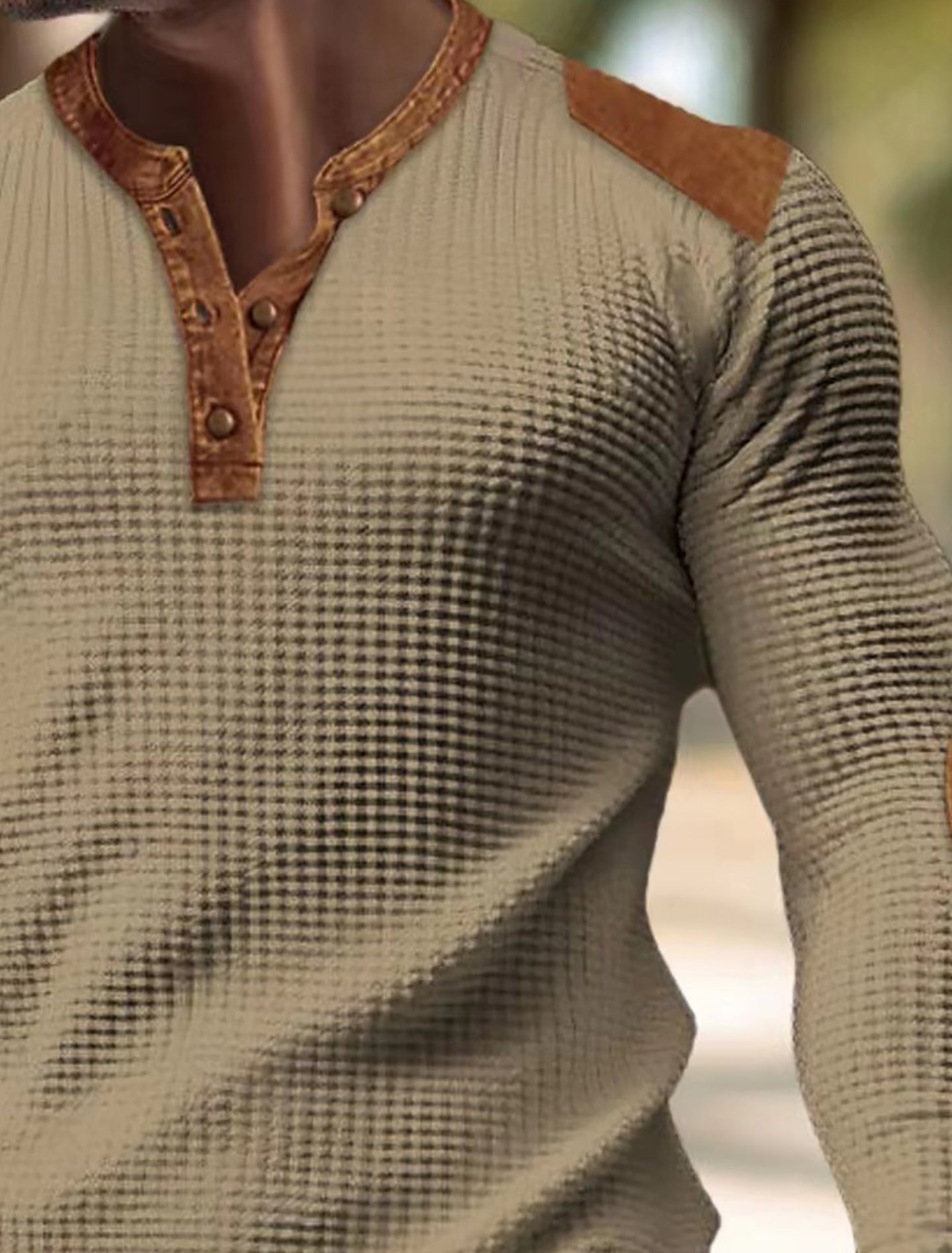 Men Self Design Henley Neck Slim Fit T-shirt