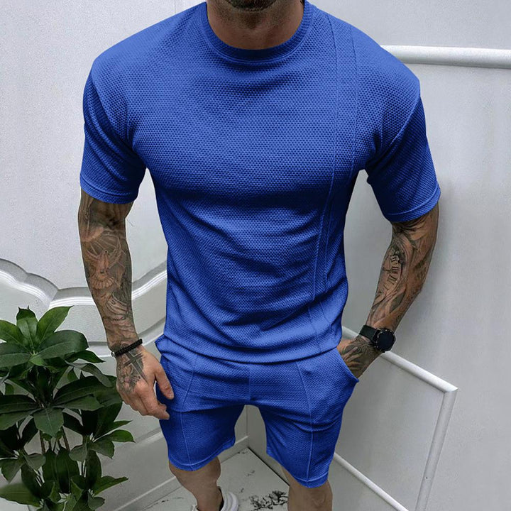 Round Neck Short Sleeves T-Shirt With Shorts