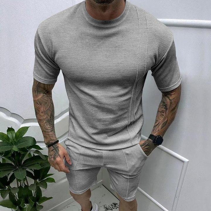 Round Neck Short Sleeves T-Shirt With Shorts