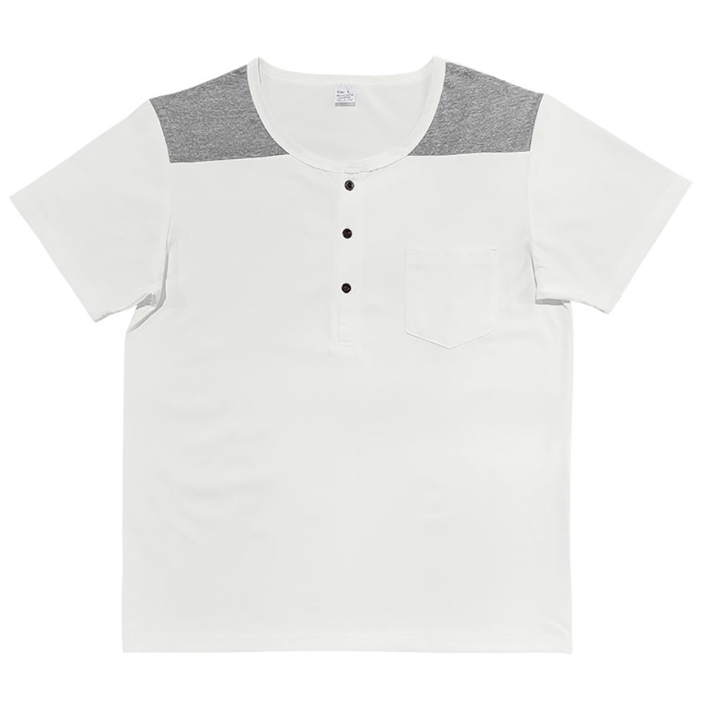 Men Solid Henley Neck T-shirt