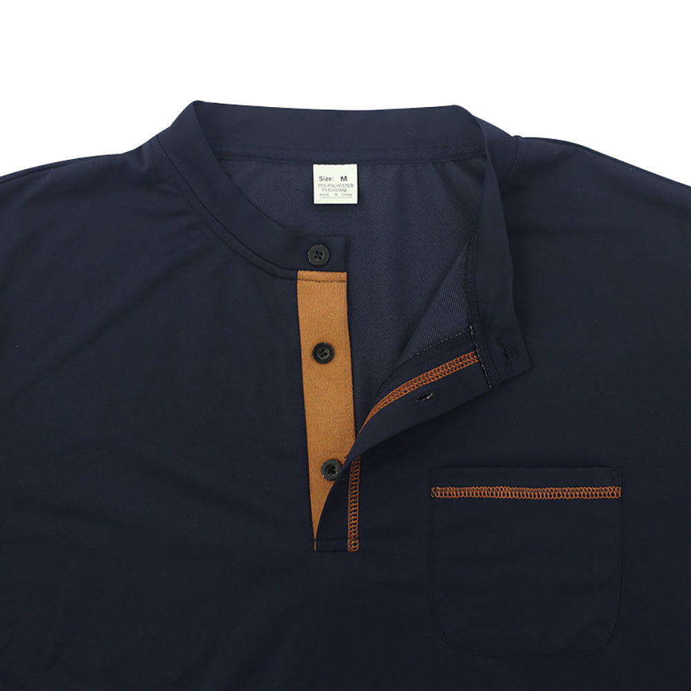 Men Solid Henley Neck T-shirt