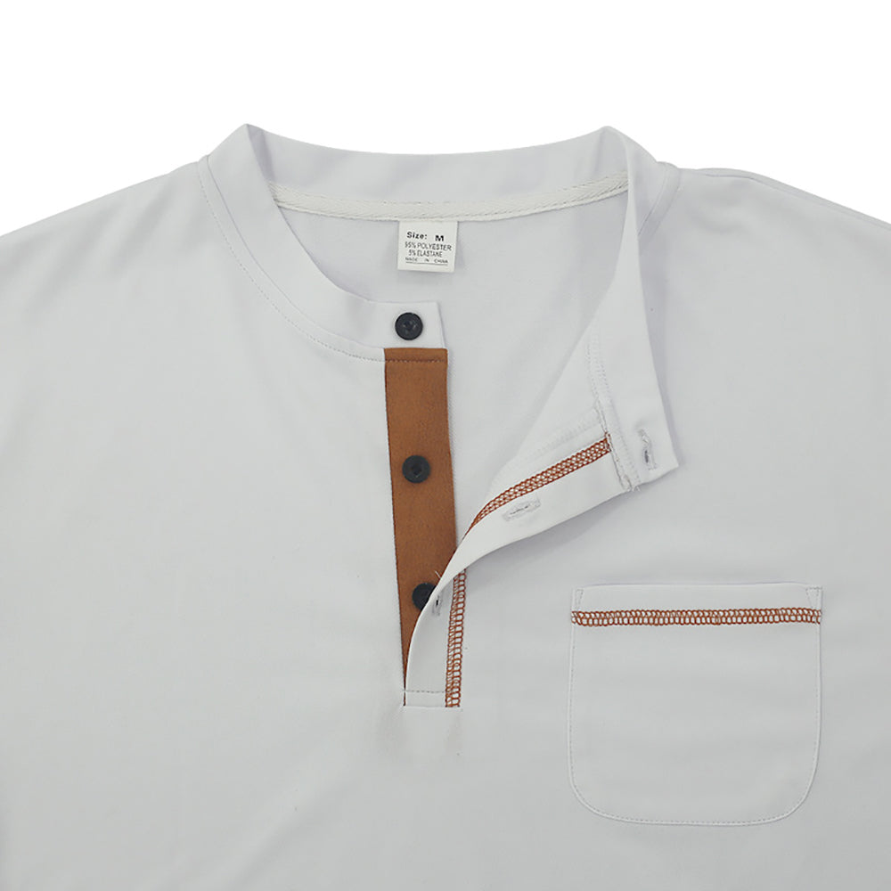 Men Solid Henley Neck T-shirt