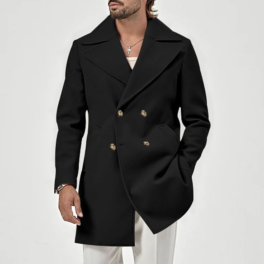 Men Double-Breasted Over-Coat