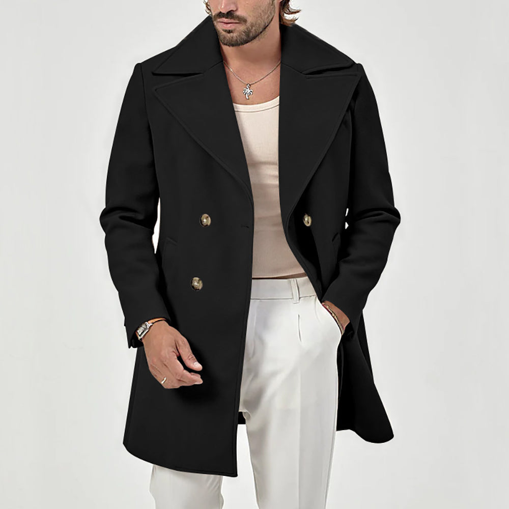 Men Double-Breasted Over-Coat