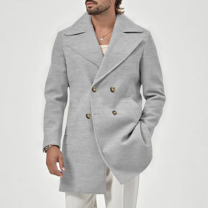 Men Double-Breasted Overcoat
