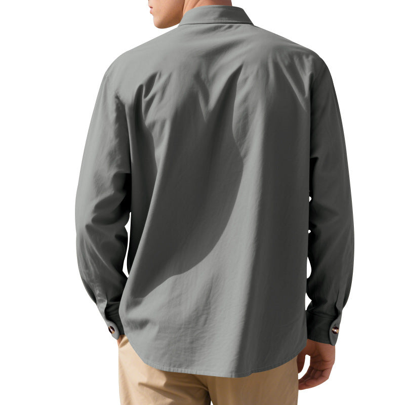 Mandarin Collar Long Sleeves Shirt