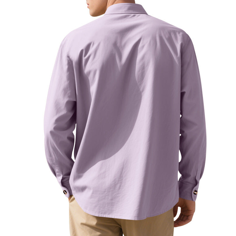 Mandarin Collar Long Sleeves Shirt
