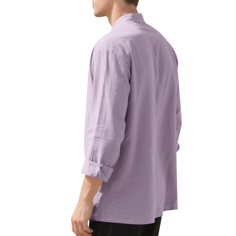 Mandarin Collar Long Sleeves Shirt