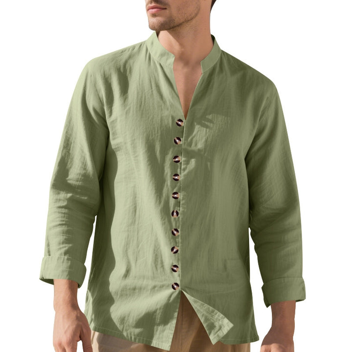 Mandarin Collar Long Sleeves Shirt