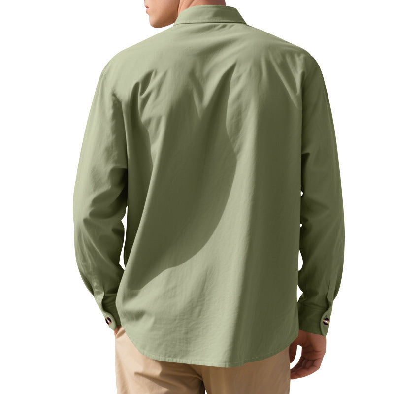 Mandarin Collar Long Sleeves Shirt