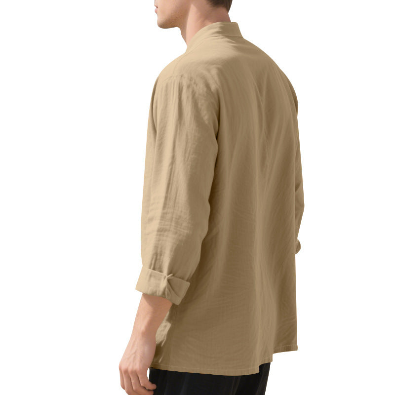Mandarin Collar Long Sleeves Shirt