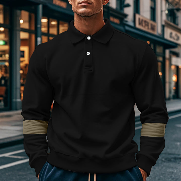 Men Polo Collar Solid T-shirt