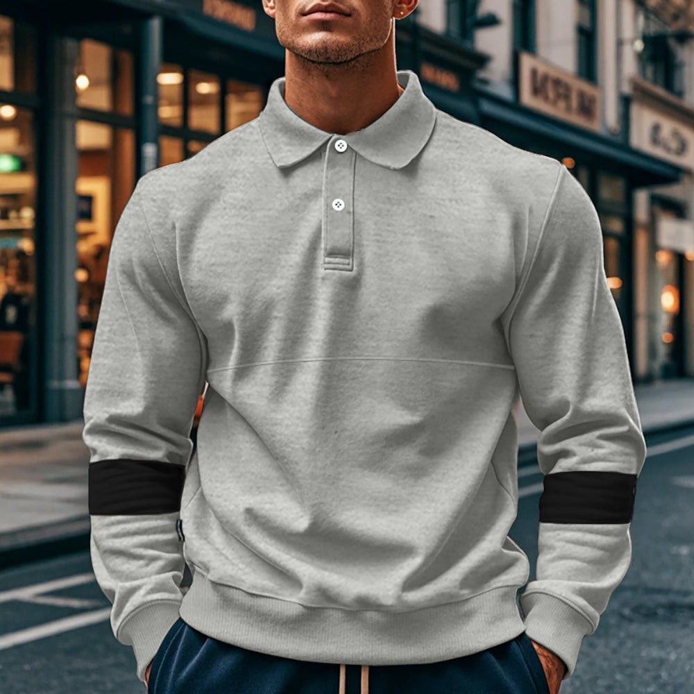 Men Solid Polo Collar T-shirt