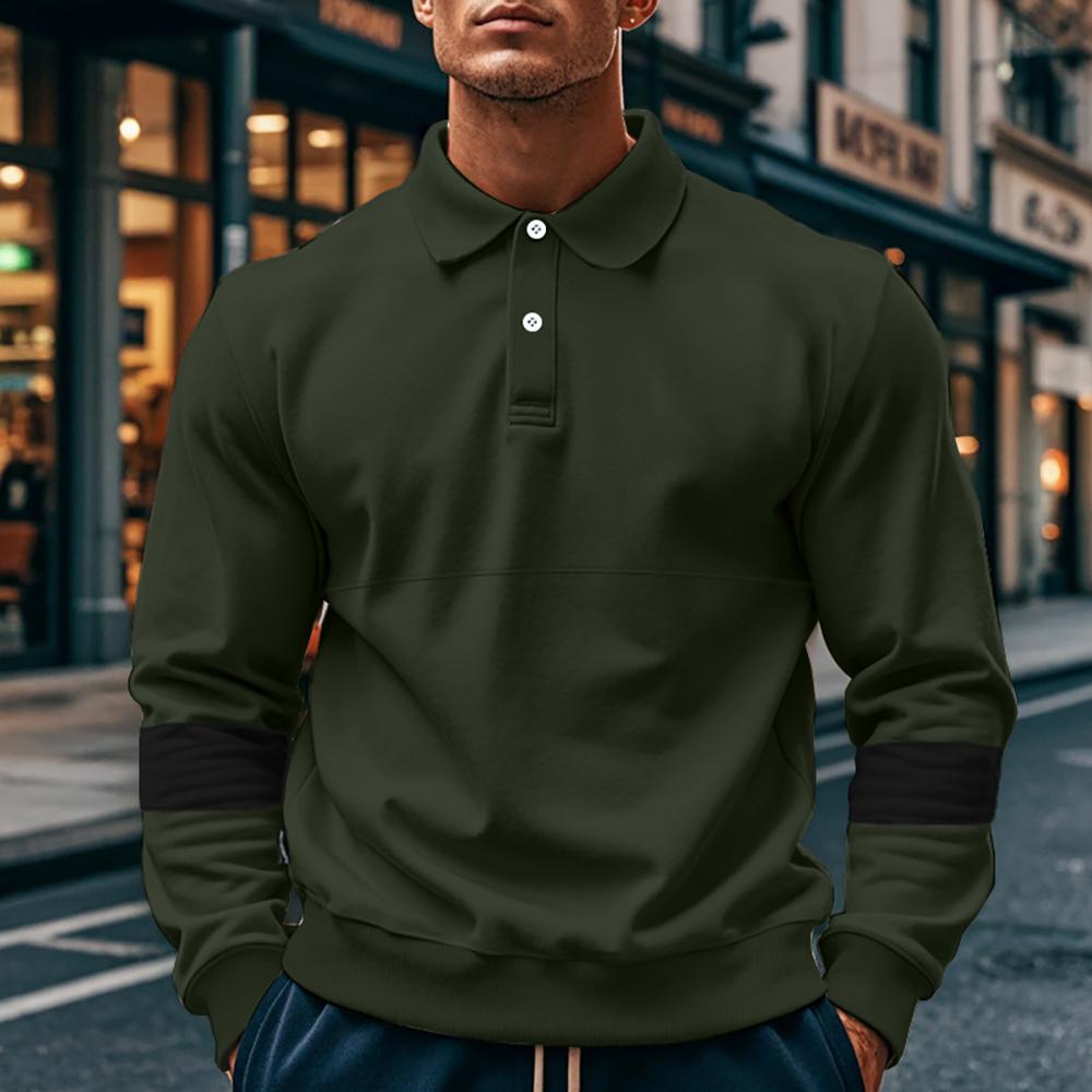 Men Polo Collar Solid T-shirt
