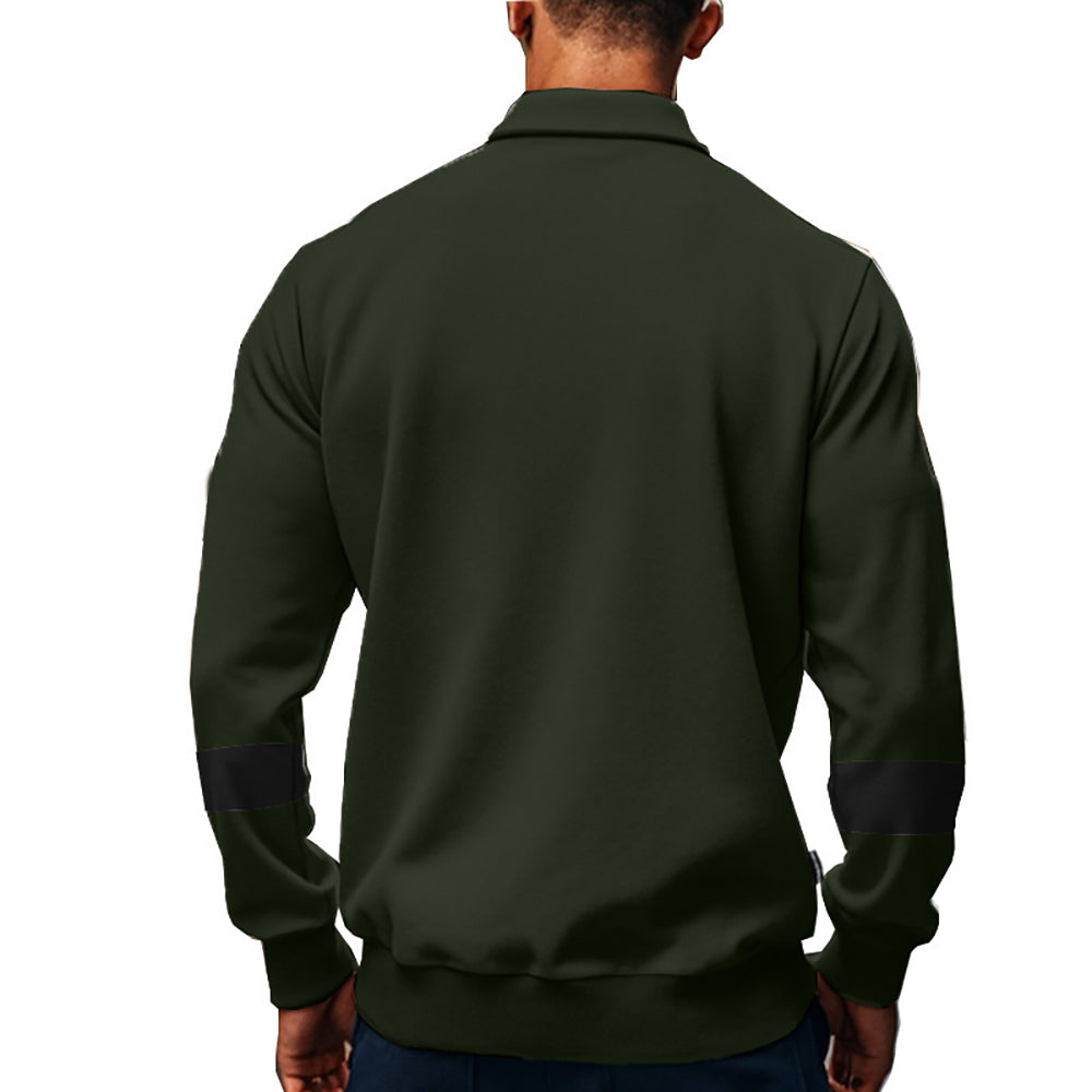 Men Polo Collar Solid T-shirt