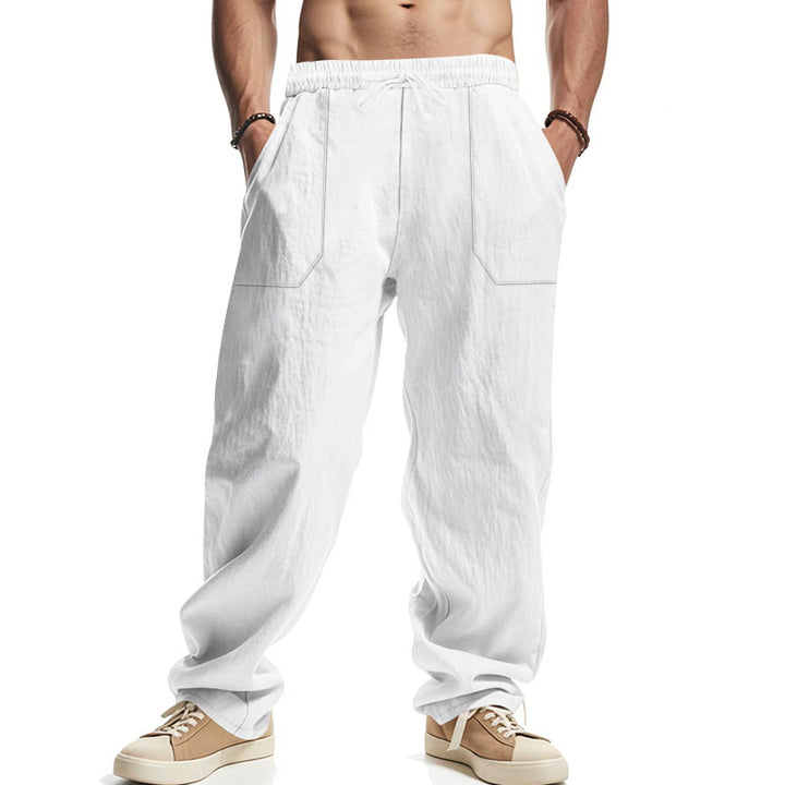 Men Solid Mid-Rise Flat-Front Regular Trousers