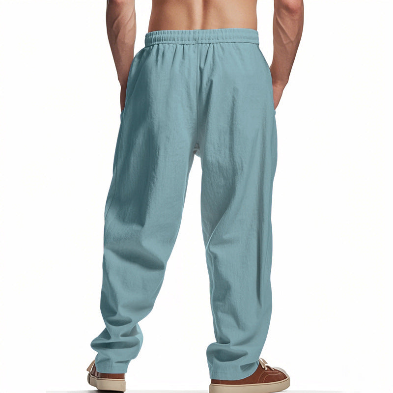 Men Pure Cotton Loose Fit Joggers Trousers
