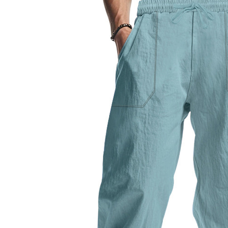 Men Pure Cotton Loose Fit Joggers Trousers