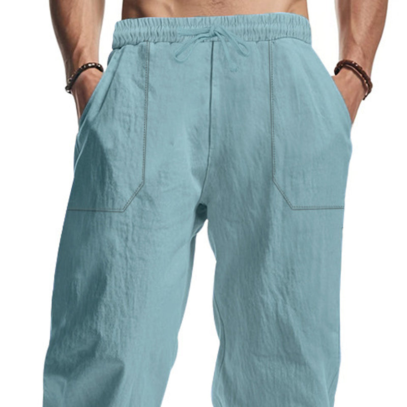 Men Pure Cotton Loose Fit Joggers Trousers