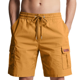 Men Solid Mid-Rise Regular Fit Regular Shorts