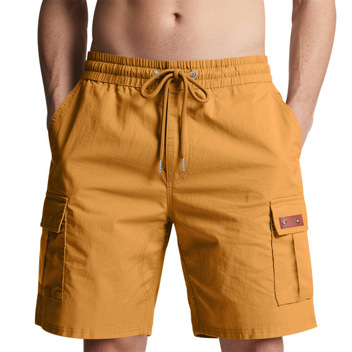 Men Solid Mid-Rise Regular Fit Regular Shorts