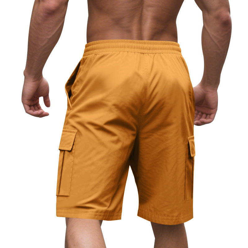 Men Solid Mid-Rise Regular Fit Regular Shorts