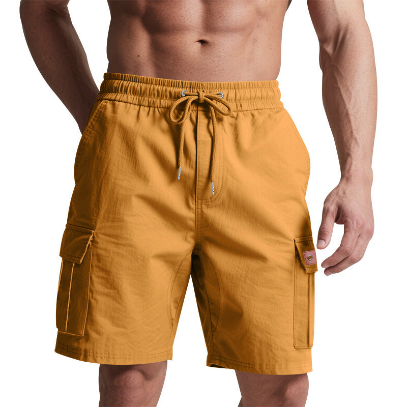 Men Solid Mid-Rise Regular Fit Regular Shorts