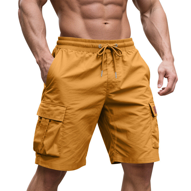 Men Solid Mid-Rise Regular Fit Regular Shorts