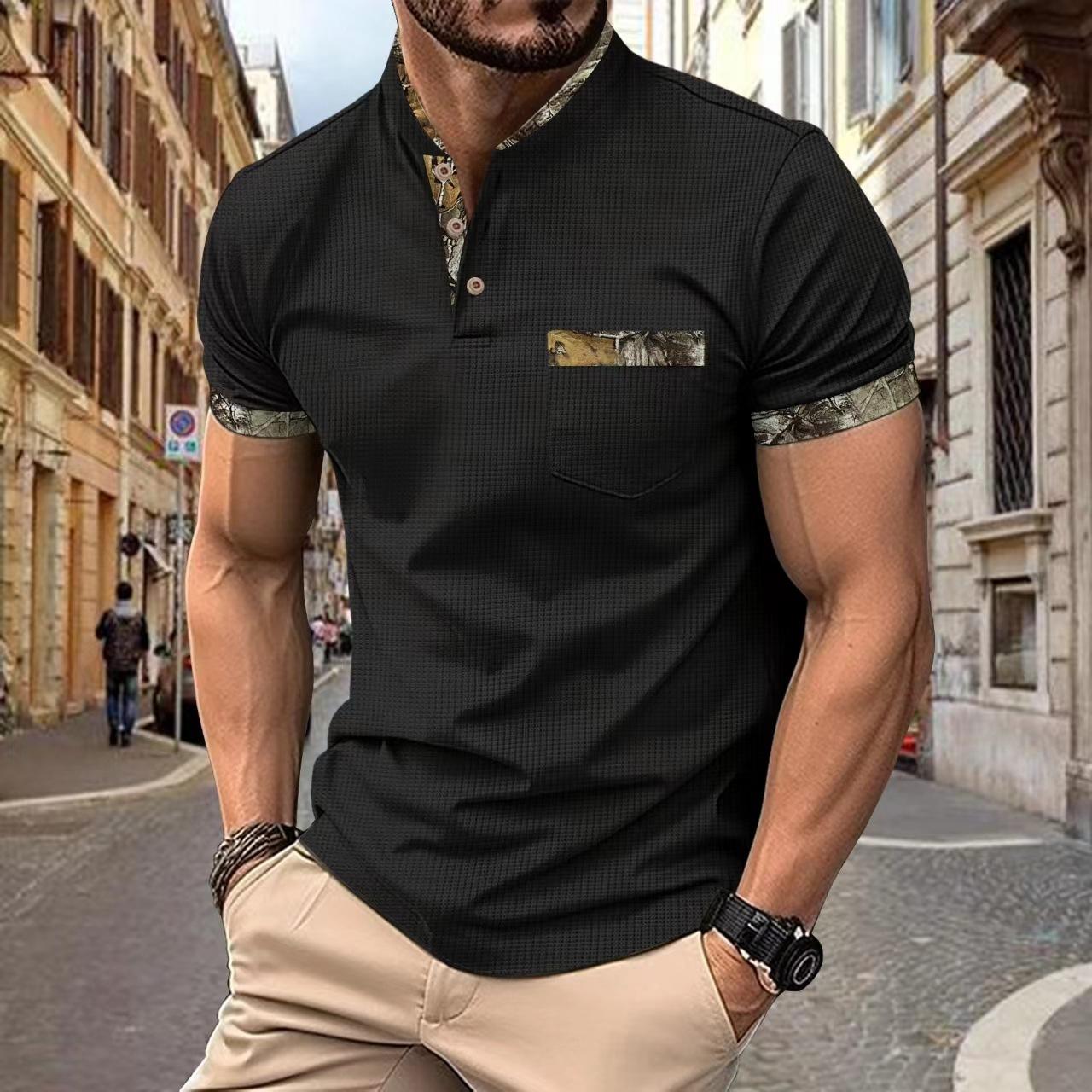 Men Henley Neck T-shirt