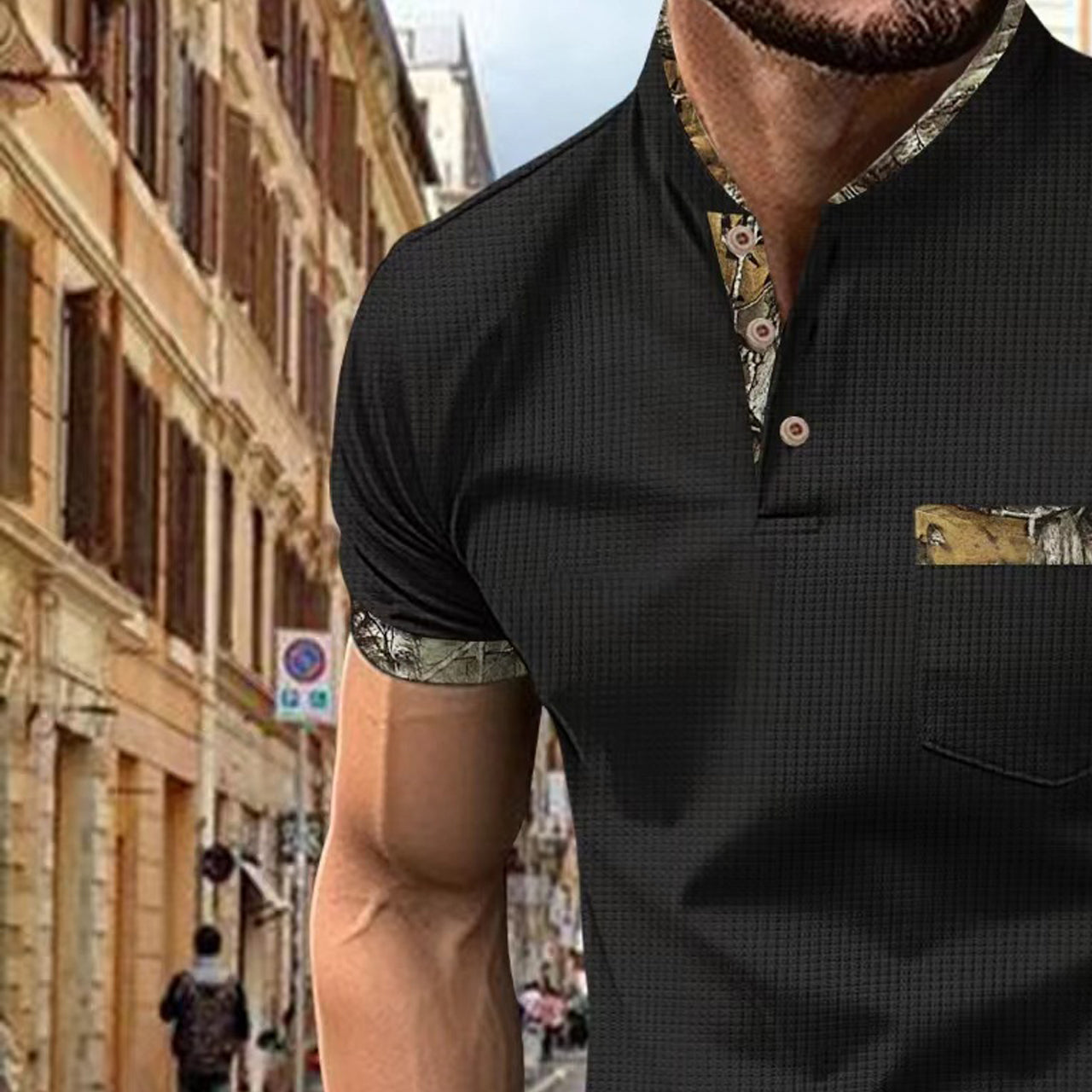 Men Henley Neck T-shirt