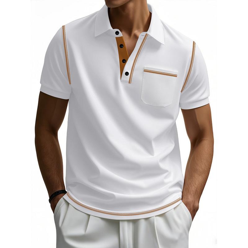 Men Solid Polo Collar T-shirt