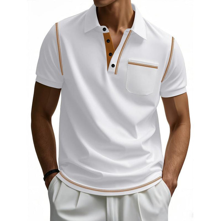 Men Solid Polo Collar T-shirt