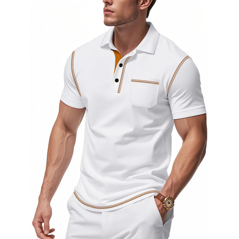 Men Solid Polo Collar T-shirt