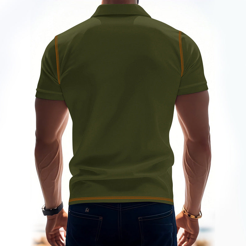 Short Sleeves Polo Collar T-shirt