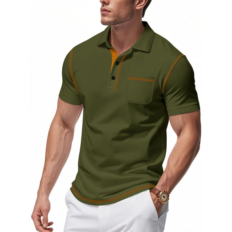 Short Sleeves Polo Collar T-shirt