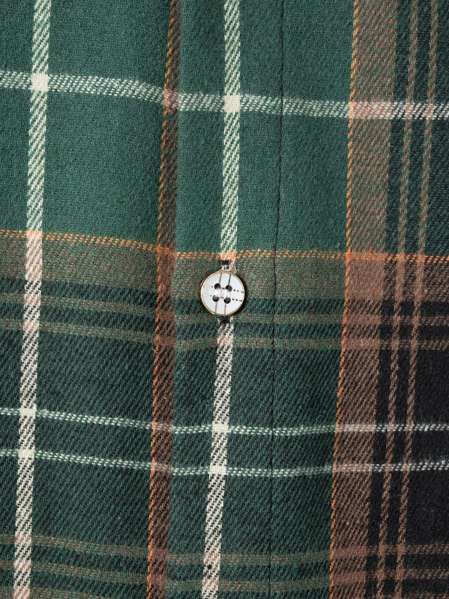 Men Speread Collar Tartan Checked Cotton Casual Shirt