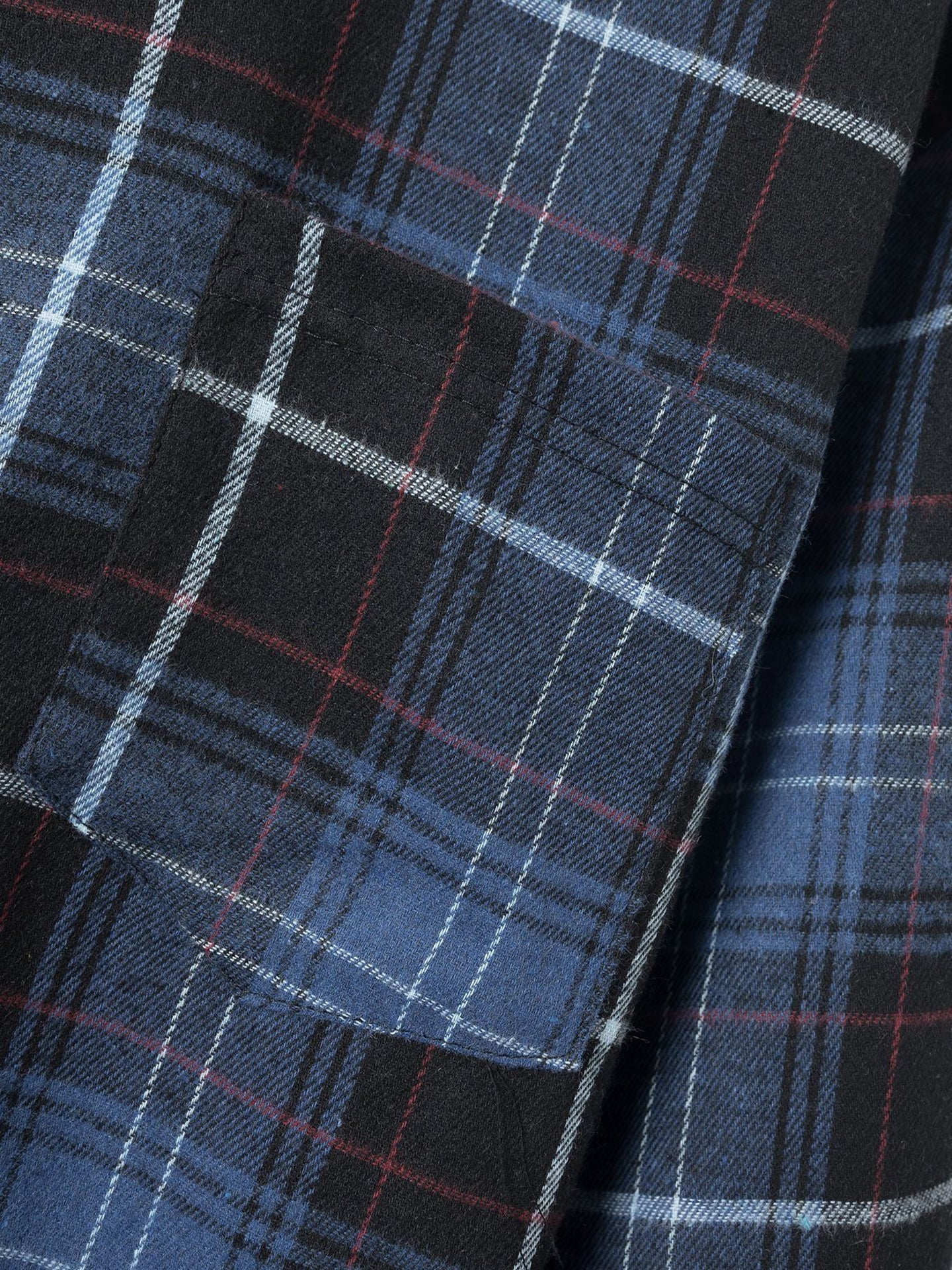 Men Spread Collar Tartan Checked Cotton Casual Shirt