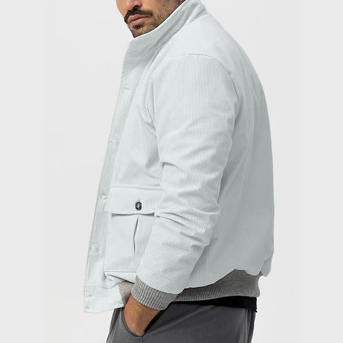 Men Open Front Jacket