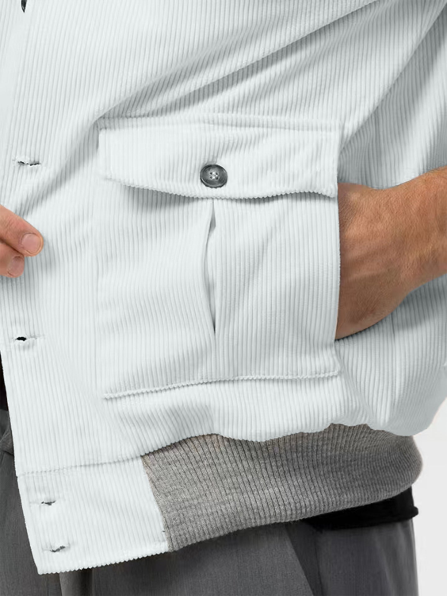 Men Open Front Jacket