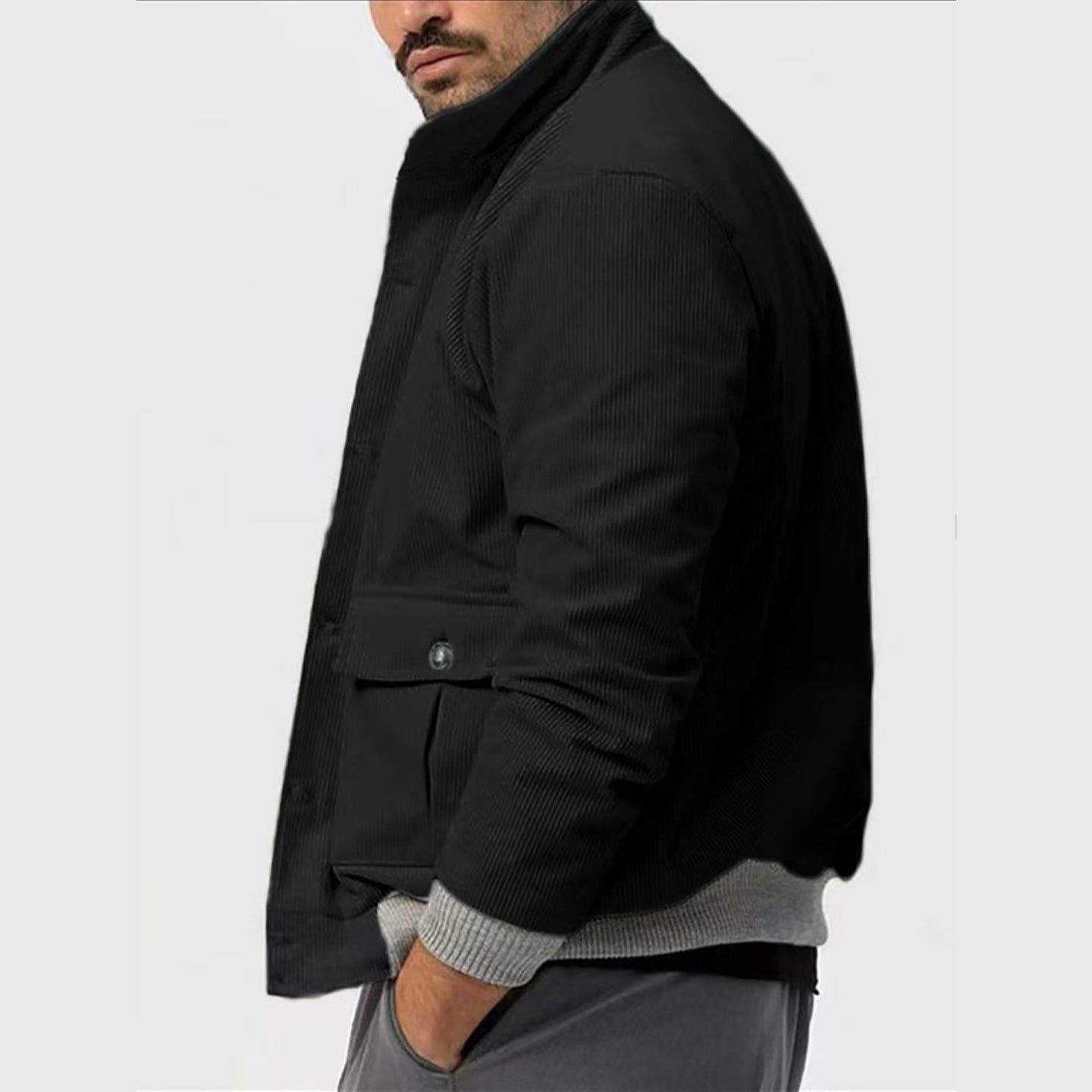 Men Open Front Jacket