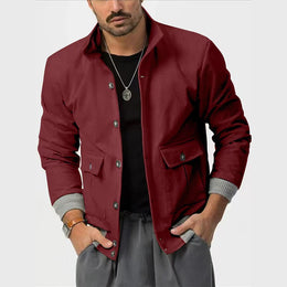 Men Open Front Jacket