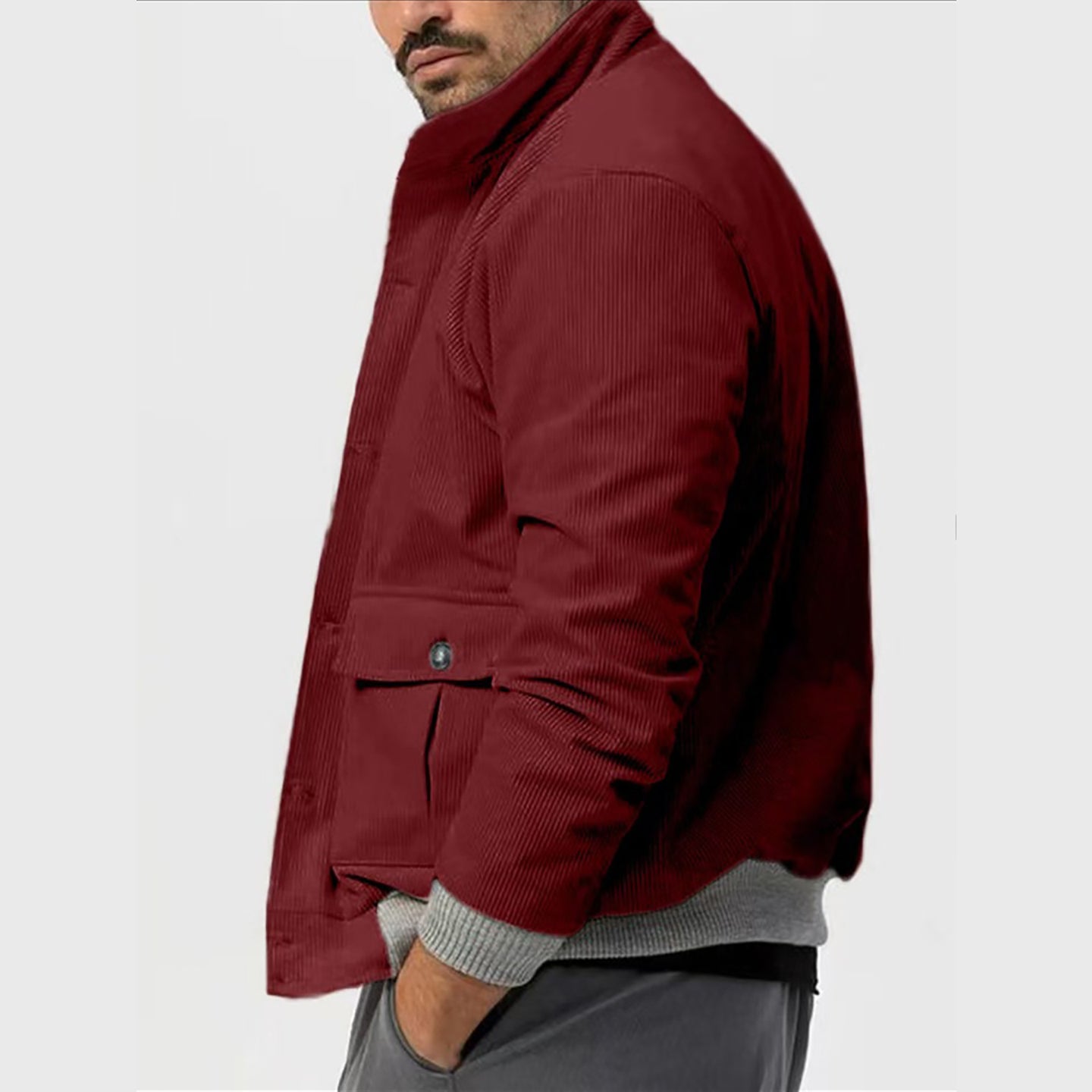 Men Open Front Jacket