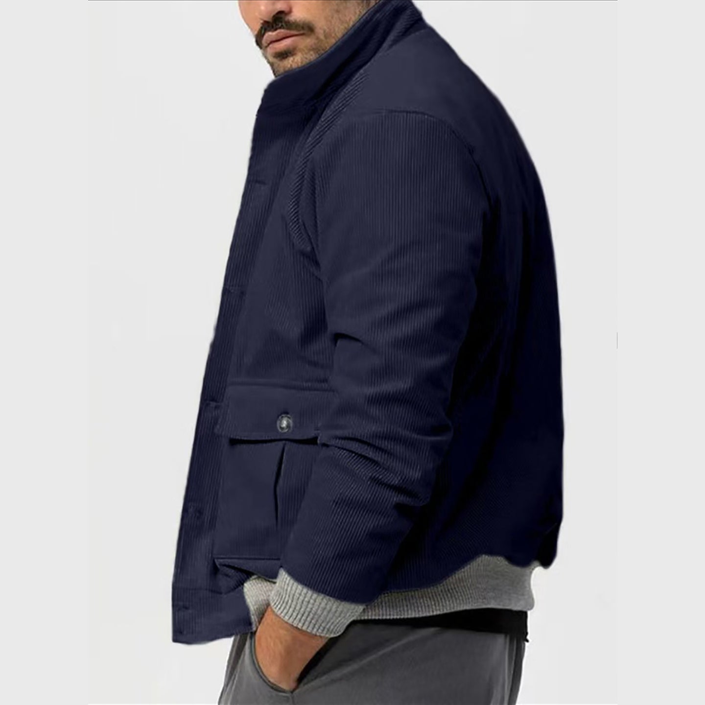Men Open Front Jacket
