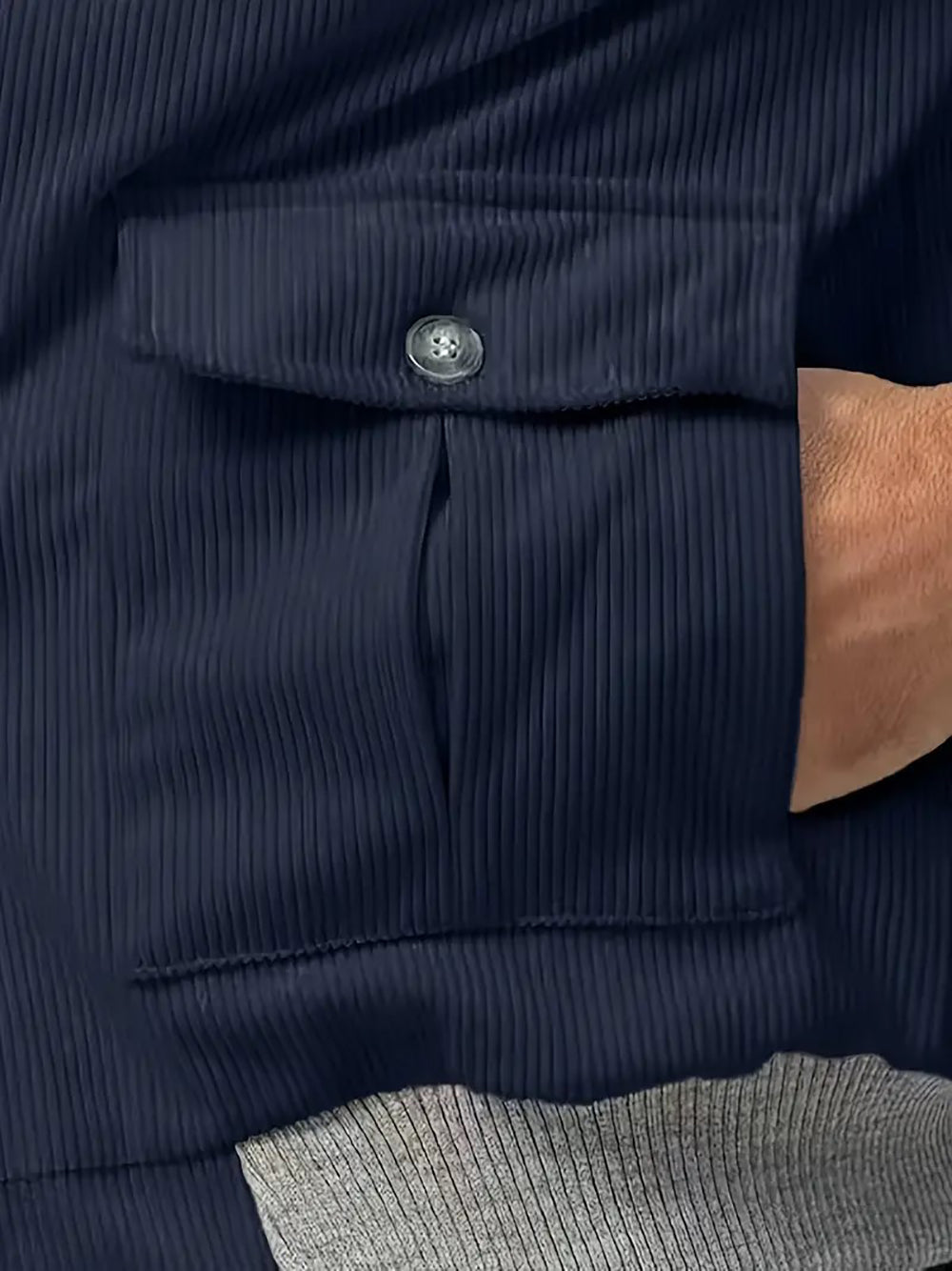 Men Open Front Jacket