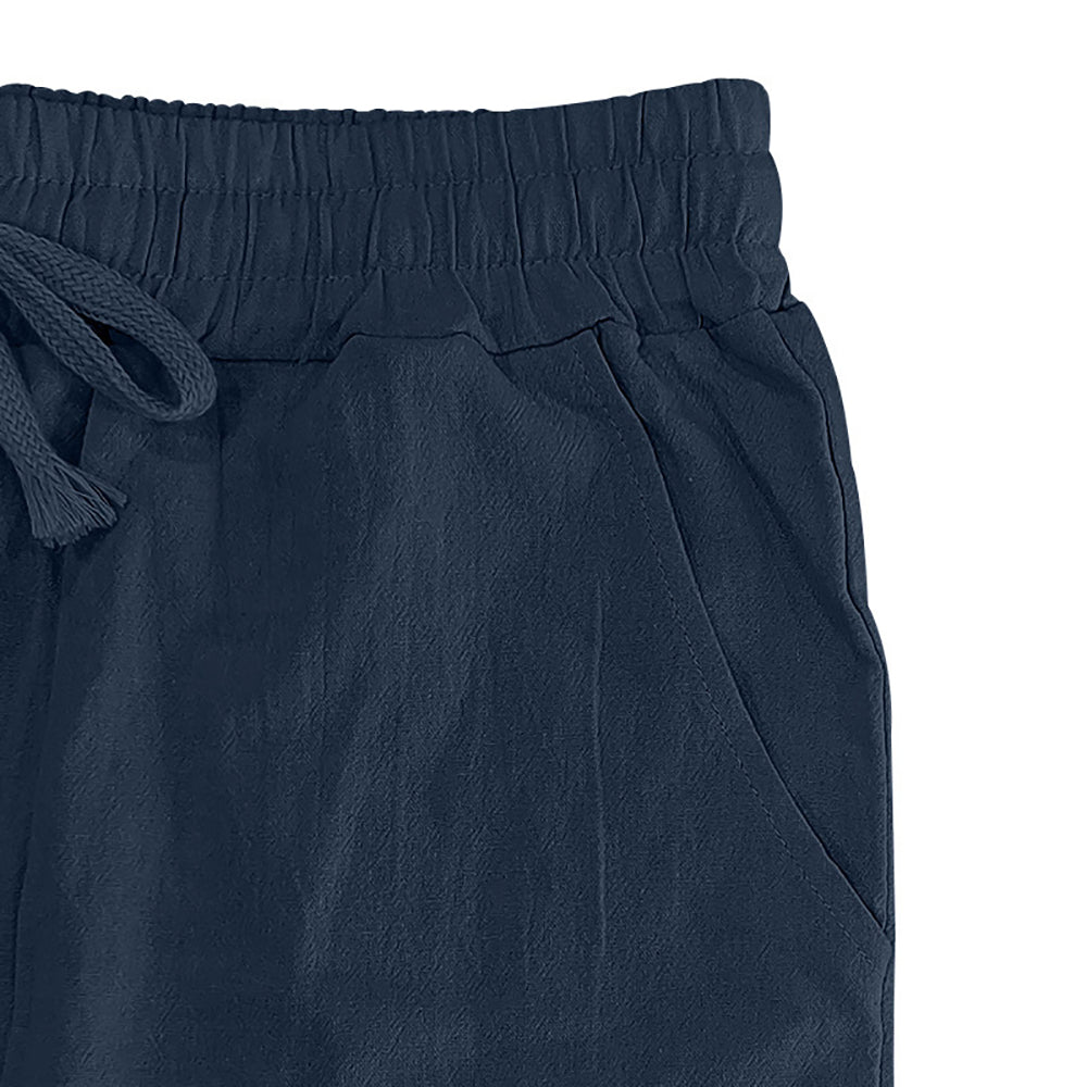 Men cotton Loose Fit Easy Wash Pleated Trousers