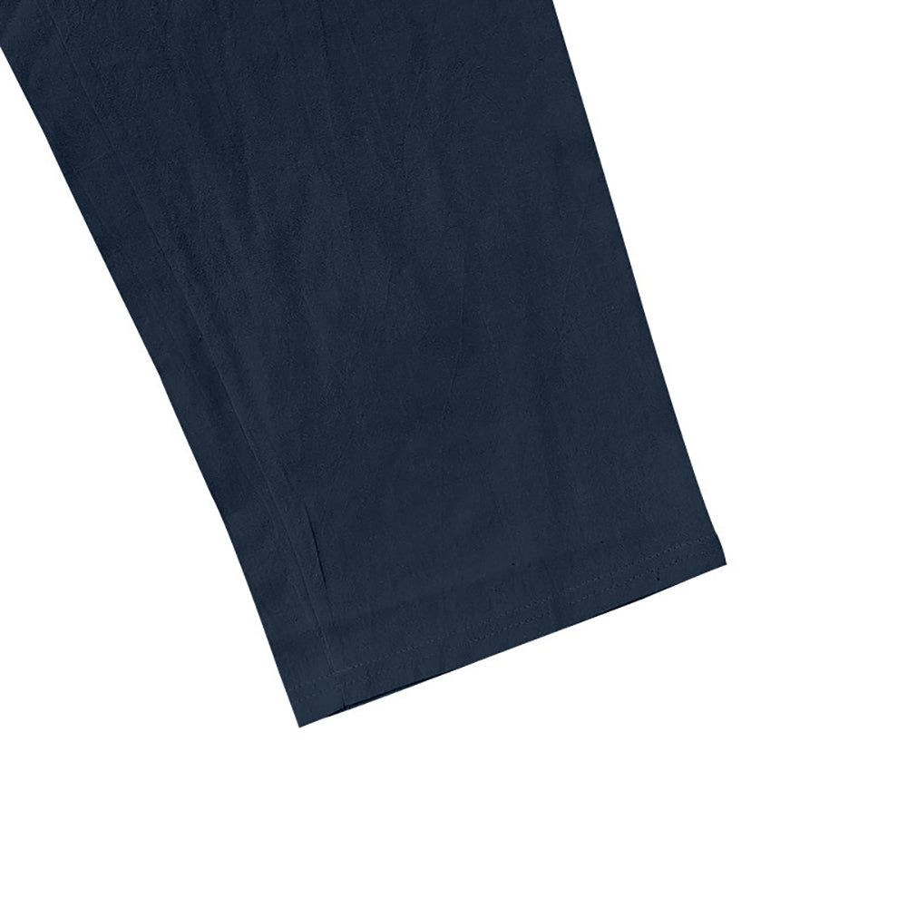 Men cotton Loose Fit Easy Wash Pleated Trousers