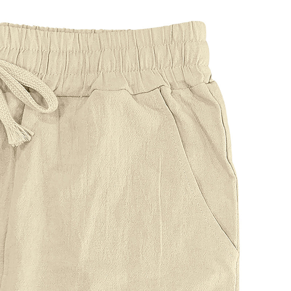 Men Loose Fit Easy Wash Pleated Chinos Trousers