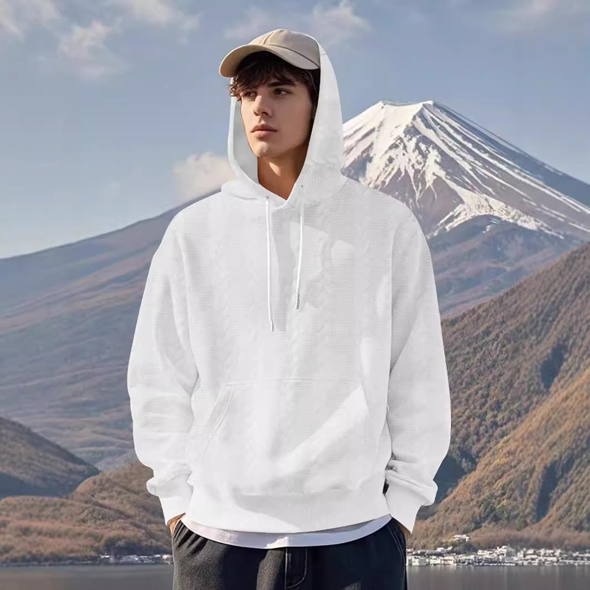 Men Long Sleeves Hooded Sweatshirt